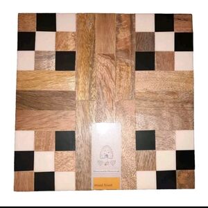 Nwt Honeysuckle Homestead Wood Trivet Wooden Inlay